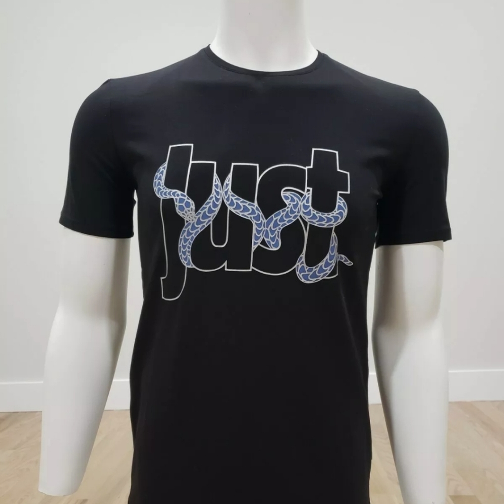 Just Cavalli Black Just Tee - NWT  Size Large